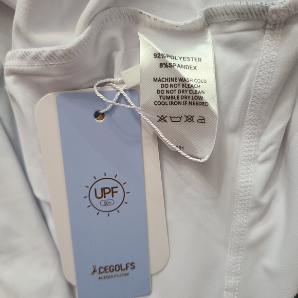 NWT ACEGOLFS Sz XL Black White Hyper-prep Ruffle Golf Pickleball Tennis Dress - Picture 10 of 12